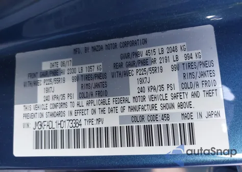 2017 Mazda Cx-5 Grand Touring from USA, damaged, VIN JM3KFADL1H0173384